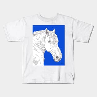 Horse blue Kids T-Shirt